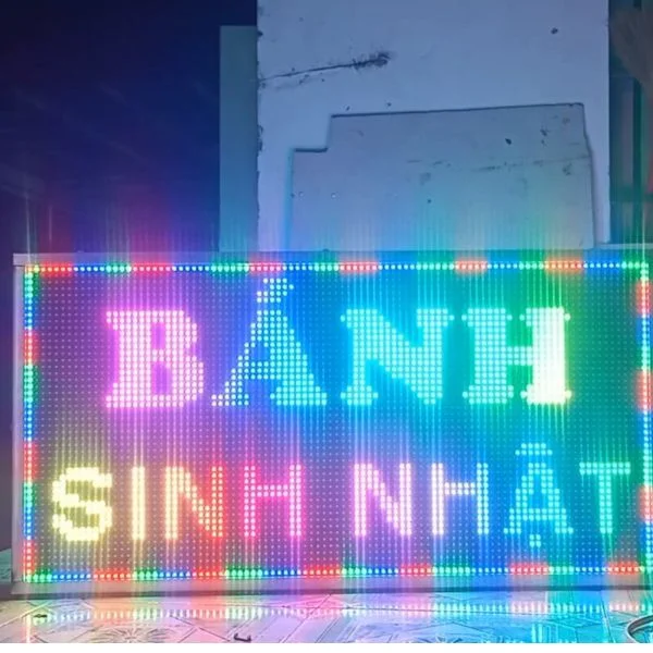 Bảng led Matrix full màu bánh sinh nhật
