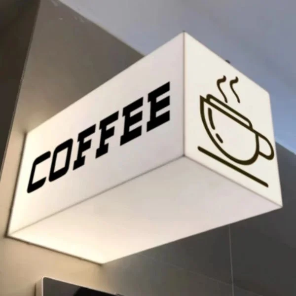 Hộp đèn mica coffee