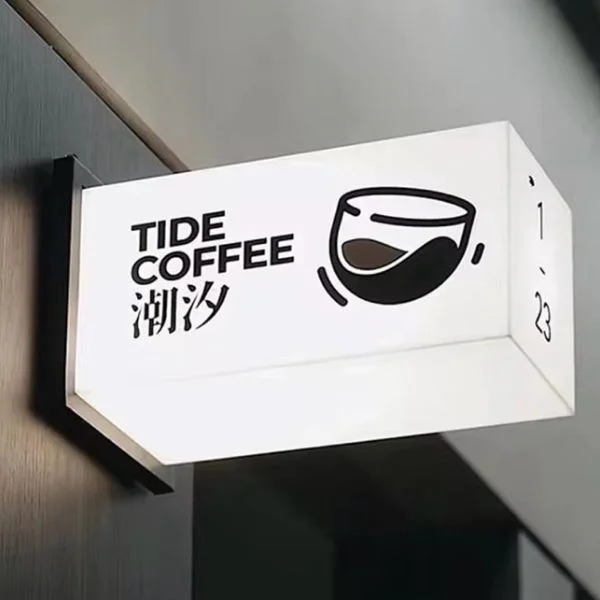 Hộp đèn mica quán cà phê